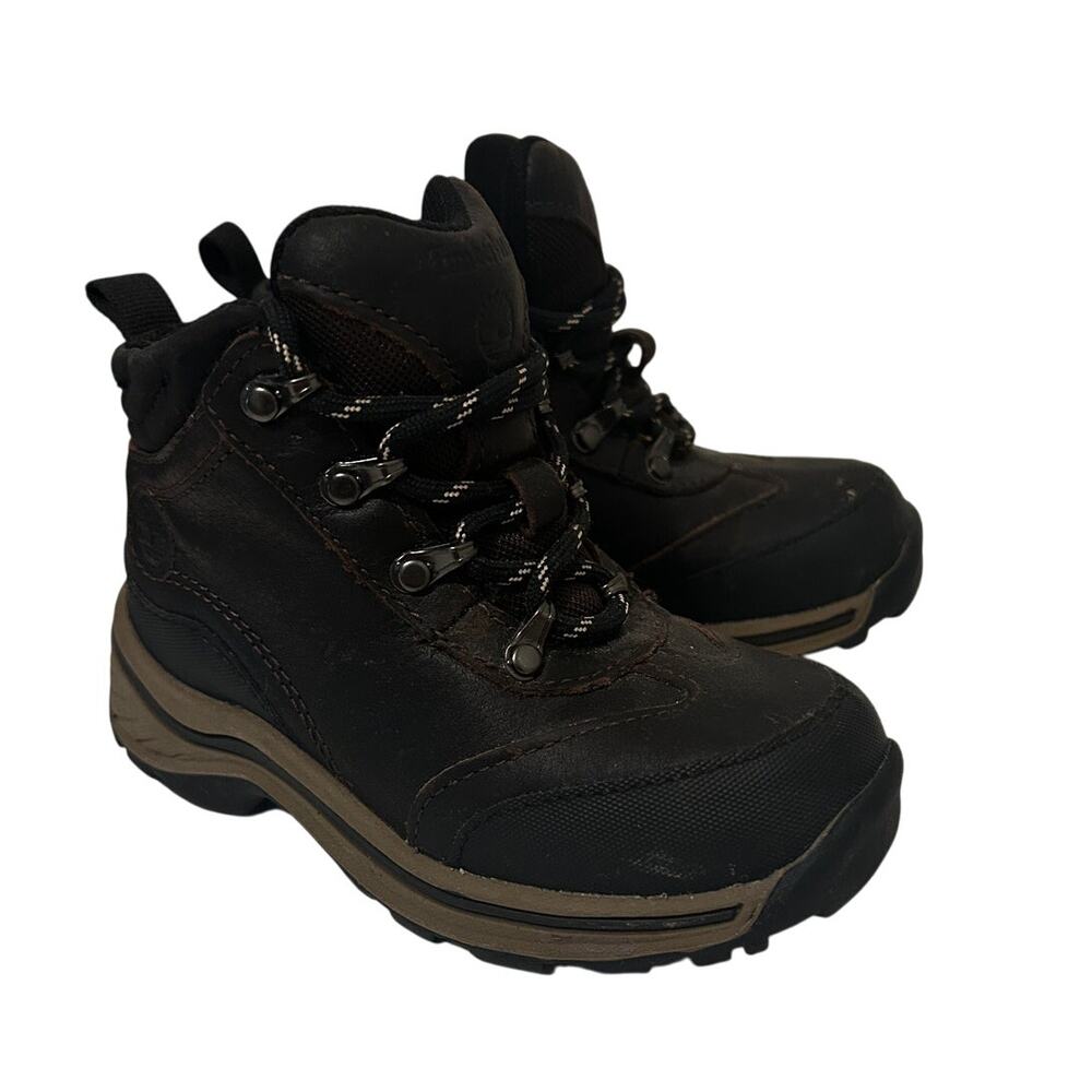 Timberland Toddler 9 Brown Black Hiking Boots Unisex Outdoor Leather Gorpcore